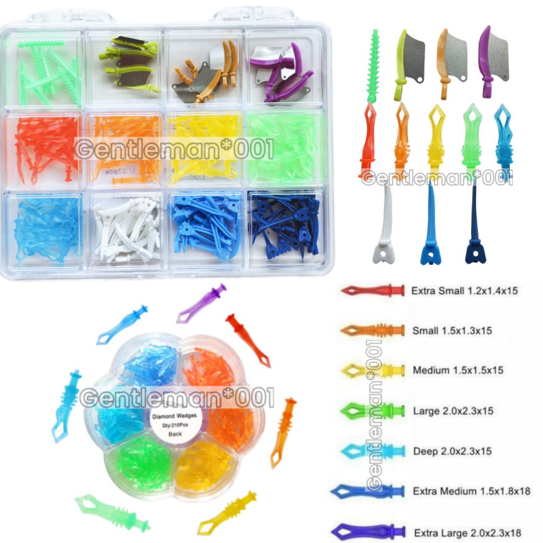 Kit de cuña interdental de diastema de matriz dental guardabarros seccional diastema brecha dental