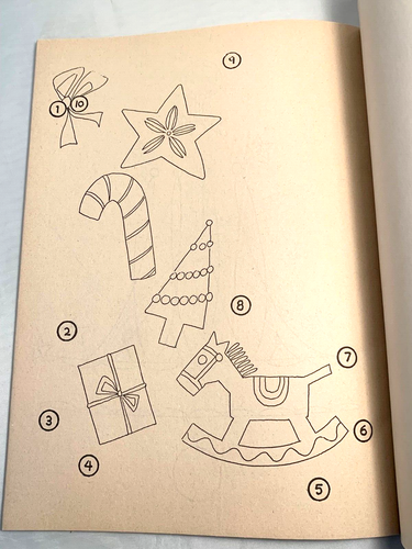 Vintage Whitman Snowman Dot to Dot Activity Coloring Book Christmas Winter B1 - Picture 7 of 7