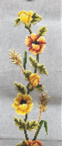 Nova Pre-worked Needlepoint Canvas YELLOW & ORANGE FLOWERS 7 x 30 - Imagen 4 de 4