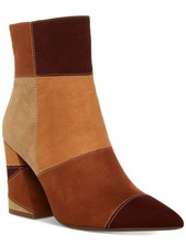 Madden Girl Womens Brown Patchwork Padded Codty Pointed Toe Flare Booties 8 M