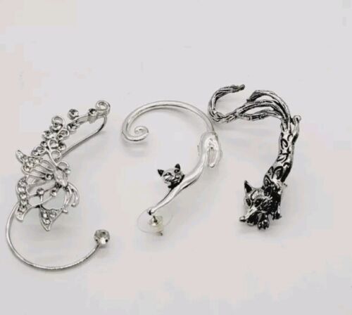 Ear Cuff Lot of 12 Silver & Gold tone Crystal Accent - Picture 14 of 21