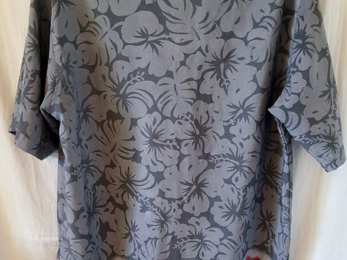 Sideout Men's Hawaiian Shirt Size XL Button Down Short Sleeve Floral Grey/red - Picture 8 of 14