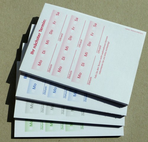 Terminblöcke-Terminzettel Nr. 2 -DIN A7- - f. Ärzte, Physio, Nagelstudio, Frisör - Bild 5 von 13