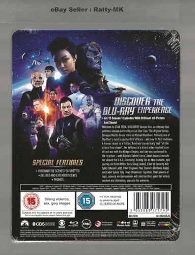 STAR TREK DISCOVERY SEASON ONE & TWO - UK EXCLUSIVE BLU RAY STEELBOOKS - NEW - Imagen 3 de 13