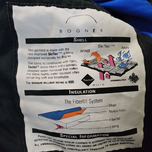 Chaqueta de esquí de colección Bogner para mujer talla 10 azul abrigo con capucha deportes de invierno hinchada - Imagen 7 de 9