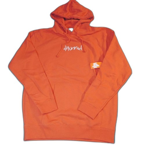 4 Hunnid Men's Hoodie Red Sweater Sweatshirt Pullover Graphic Hip Hop Streetwear - Picture 1 of 4