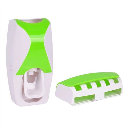 Wall Mounted Bathroom Automatic Toothpaste Dispenser + 5 Toothbrush Holder Stand - Picture 25 of 26