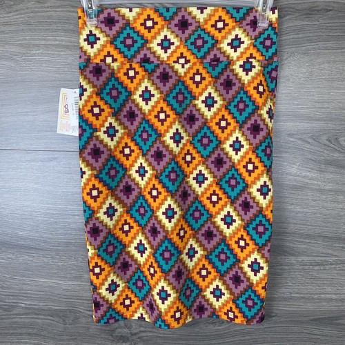 Falda Lularoe Cassie Nueva Mujer Talla Pequeña Brillante Multicolor Diamante - Imagen 2 de 6
