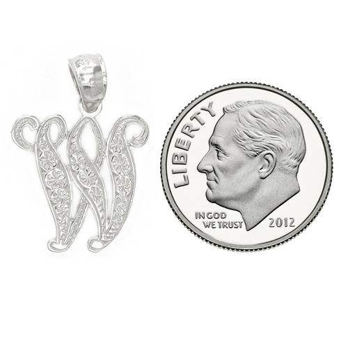 14k Yellow or White Gold Initial Letter I Alphabet A-Z Charm Pendant - Picture 224 of 256