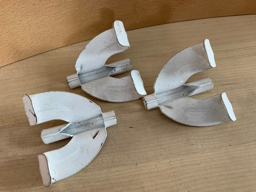 DDRUM Lot of 3x Bass Kick Drum HOOP CLAW Collar Hook Parts Factory White Finish - Picture 4 of 4