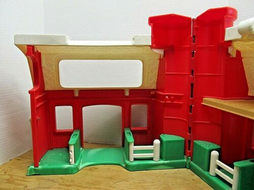 Fisher Price Little People Farmyard rot-weiße Scheune mit Silo von 1995 (564) - Bild 5 von 12