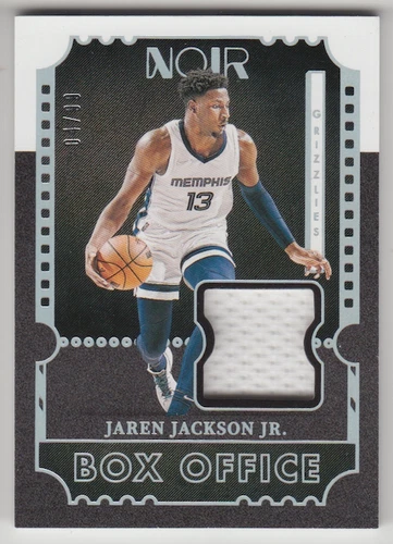 2021-22 Panini Noir Grizzlies Jaren Jackson Jr. Box Office Game Worn Jersey /99