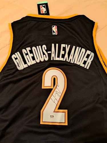 SGA Shai Gilgoeus Alexander Signed Autographed OKC Thunder Jersey PSA/DNA COA - Picture 3 of 8
