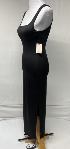 Sincerely Jules Women’s Small Black Side Slit Scoop Neck Bodycon Maxi Dress - Picture 5 of 12
