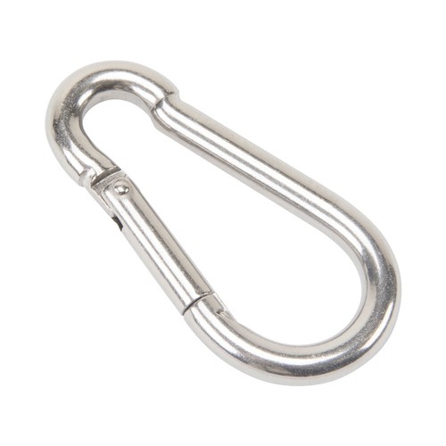 316 STAINLESS STEEL Snap Hook Clip Camping Climbing Lock Carabiner 60 x 6mm NEW - Picture 2 of 6