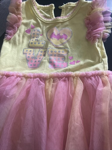 DC Comics Batgirl Girl Bodysuit Tutu Dress 6 9 MO Batman Halloween Costume - Picture 1 of 4
