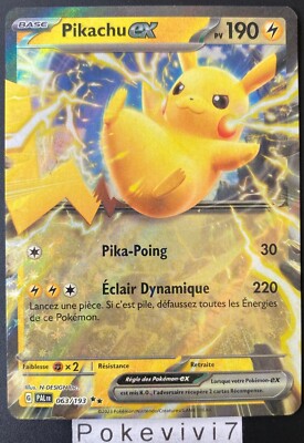 Carte Pokemon PIKACHU 063/193 EX EV2 Ecarlate et Violet PAL FR