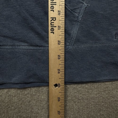 James Perse Mens Hoodie Blue 2 Full Zip Lightweight Breathable Drawstring * READ - Picture 5 of 13