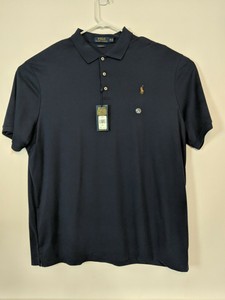 Polo-Ralph-Lauren-Men-XXL-Shirt-Classic-Fit-Blue-Short-Sleeve-Pony-Logo