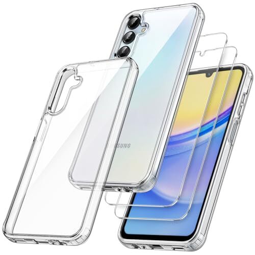 3 in 1 Case for Samsung Galaxy A15 5G / 4G 6.5-Inch, with 2-Pack Screen Clear - Picture 2 of 7