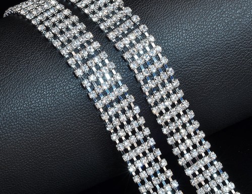 Women Diamante Waist Belt Crystal Shiny Chain Fashionable Rhinestone Dresses - Picture 31 of 35