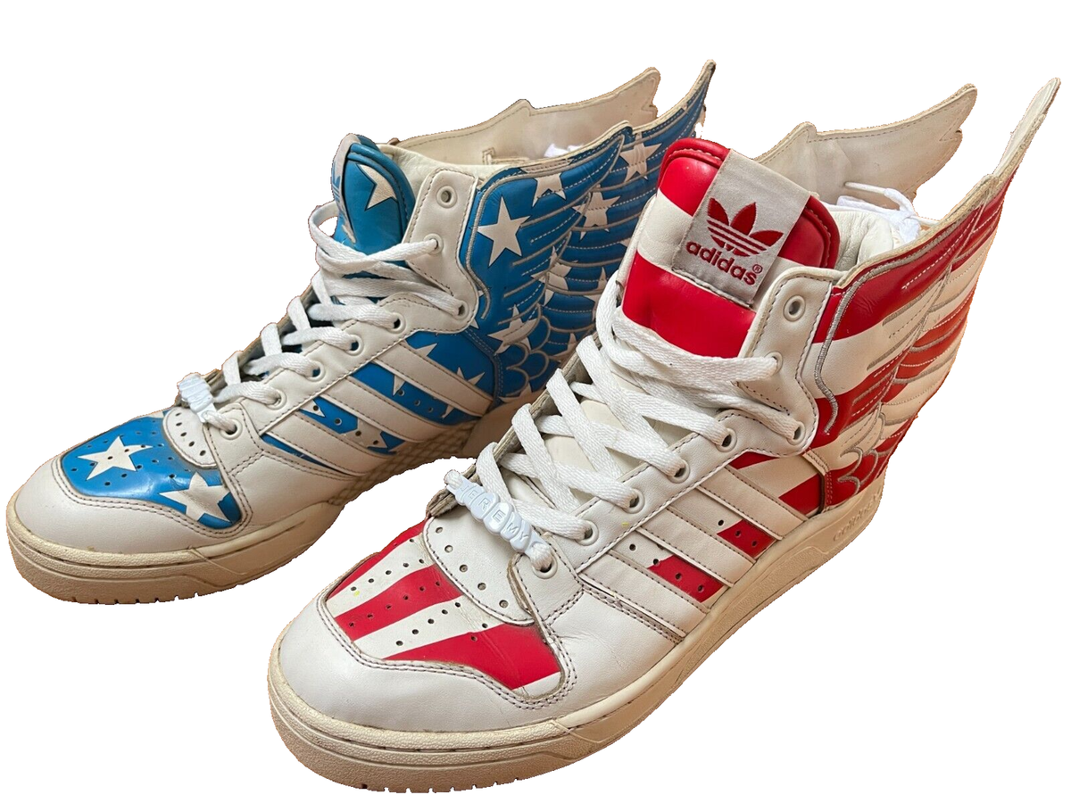 Size 10 - adidas Jeremy Scott x Wings 2.0 Stars and Stripes Size 10 - adidas Jeremy Scott x Wings 2.0 Stars and Stripes