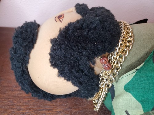 The A-Team Mr. T Custom Cabbage Patch Doll Camo Outfit Gold Chains - RARE! - Picture 11 of 15