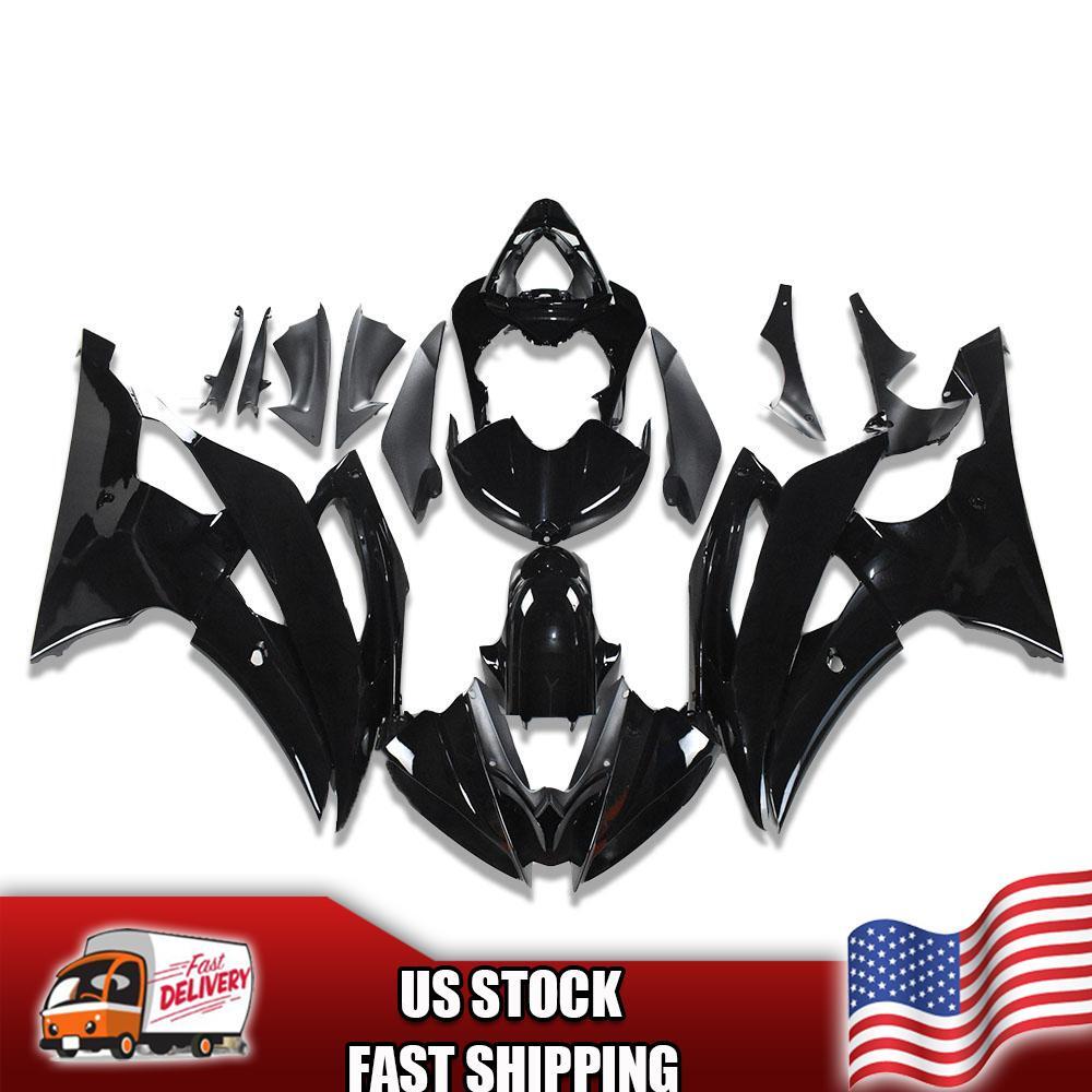 2008-2016 Yamaha YZF R6 Glossy Black Fairing Bodywork Right