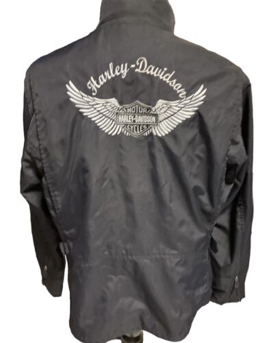 Harley Davidson Womens black logo jacket XL - Picture 2 of 8
