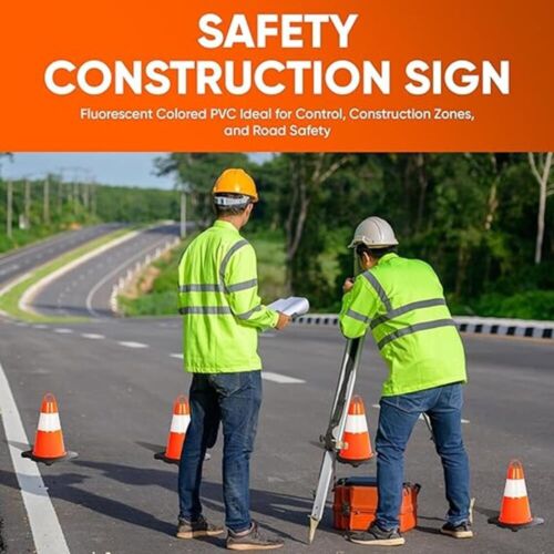 Pyle 12" PVC Cone - 12 Pieces High Visibility Structurally Stable for Traffic - Picture 4 of 7