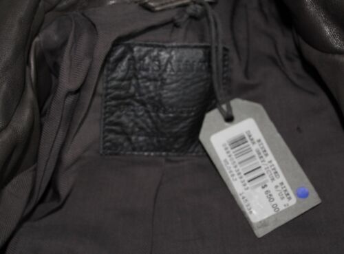 GIACCA MOTO BIKER $650 NUOVA IN PELLE ALL SAINTS 2 nuova con etichette! - Foto 12 di 12