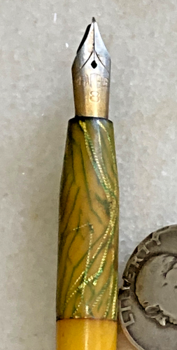 "Pluma Estilográfica de Colección Butterscotch Caligraphy Dip WEAREVER 8 Nuevo en Caja De Colección 7-7/8"" de Largo" - Imagen 7 de 9