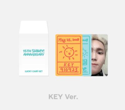 SHINee 15th Anniversary OFFICIAL MD GOODS LUCKY CARD SET +