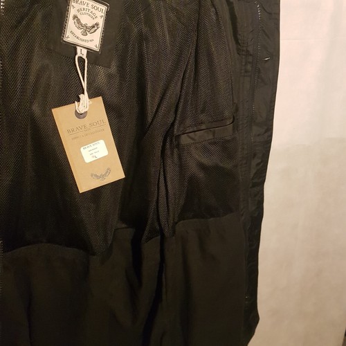 Brave Soul Men's Black Rain Lightweight Jacket - Picture 2 of 4
