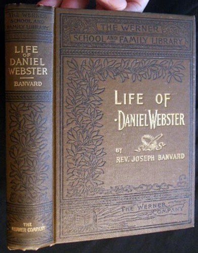 1895 DANIEL WEBSTER LIFE PUBLIC SERVICE ORIGINAL DECORATIVE CLOTH - Picture 1 of 5