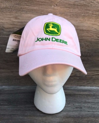 Berretto baseball John Deere donna OSM rosa verde trattore fattoria ragazze vestibilità regolabile - Foto 3 di 6