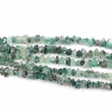 Green Herkimer Diamond 8 Inch Strand 10-15 MM Beads Rough Shape Gemstone Beads