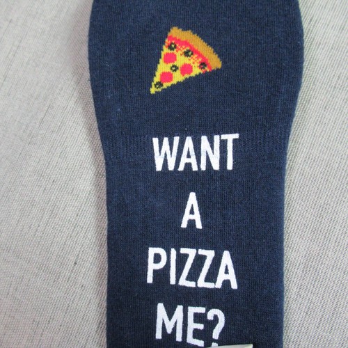 Hot Sox Mens Socks Novelty Casual No Show Wanna Pizza of Me - Picture 3 of 9