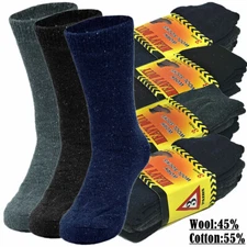 3-12 Pairs Mens Winter Heavy Duty Warm Thermal Wool Cotton Work Boots Socks 9-13