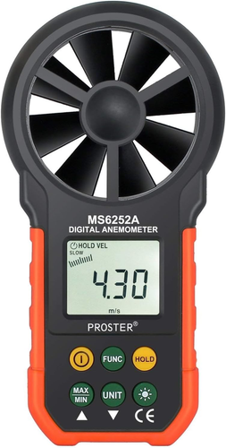 Handheld Digital Anemometer - Portable Wind Speed Meter CFM Meter Wind Gauge Air