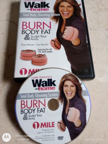 2008 LESLIE SANSONE WALK AT HOME BURN BODY FAT SCULPT YOUR ARMS 1 MILE DVD