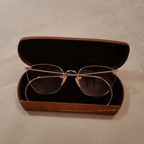 American Optical Numont Crossley 12k Gold Fill True Antique CAT EYE Brille - Bild 4 von 12