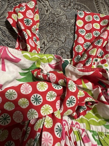 Jelly the Pug Girls Multi-Color Tree Christmas Sassy Ruffle A-Line Dress Size 4t - Picture 5 of 5