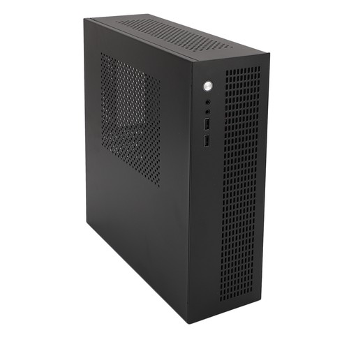 MATX ITX Mini PC Case USB2.0 Interface Dual Cooling Fan Support SSD HDD Smal NEW - Afbeelding 4 van 12
