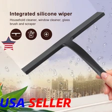 Silicone Squeegee Wiper with Hook Bathroom Shower Tile Scraper Tool (S)