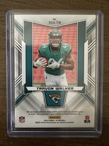 2022 Panini XR Laundry Tag Nike Swoosh Auto Rookie Travon Walker #RSA-TW 1/1 - Bild 2 von 3