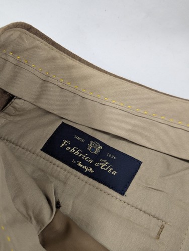 Banana Republic Soft Wool Dress Pants Men’s 34x31 (34x34 Tag) Brown Fabbrica  - Picture 3 of 9