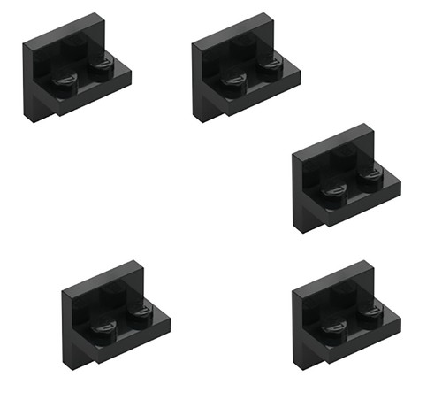 5 New LEGO Black 2x2 - 1x2 Centered Bracket 41682 brace support holder vertical - Picture 4 of 6
