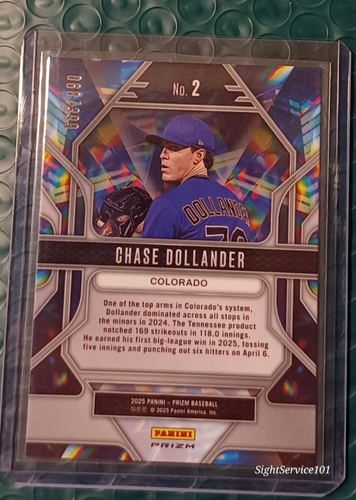 Panini Prizm 2025 - Prizmatic Chase Dollander #2 (RC) 147/399 + (repaquete de 15 tarjetas) - Imagen 3 de 3
