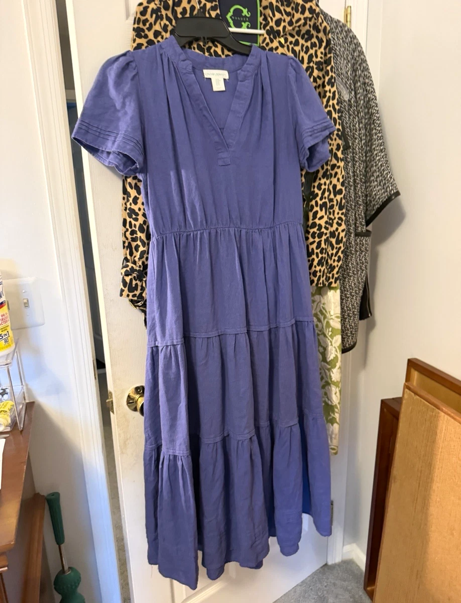 cynthia rowley blue linen dress Casual Dresses for Women for sale Collar Buttons Down Front
